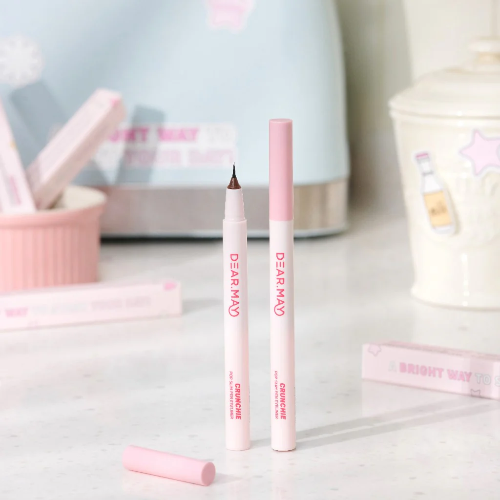 DEAR MAY Crunchie Pop Slim Pen Eyeliner #02 Brown - Image 4