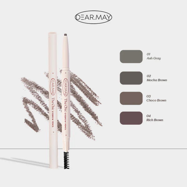 DEAR MAY The Chic Eyebrow Pencil #01 Ash Grey - Image 3