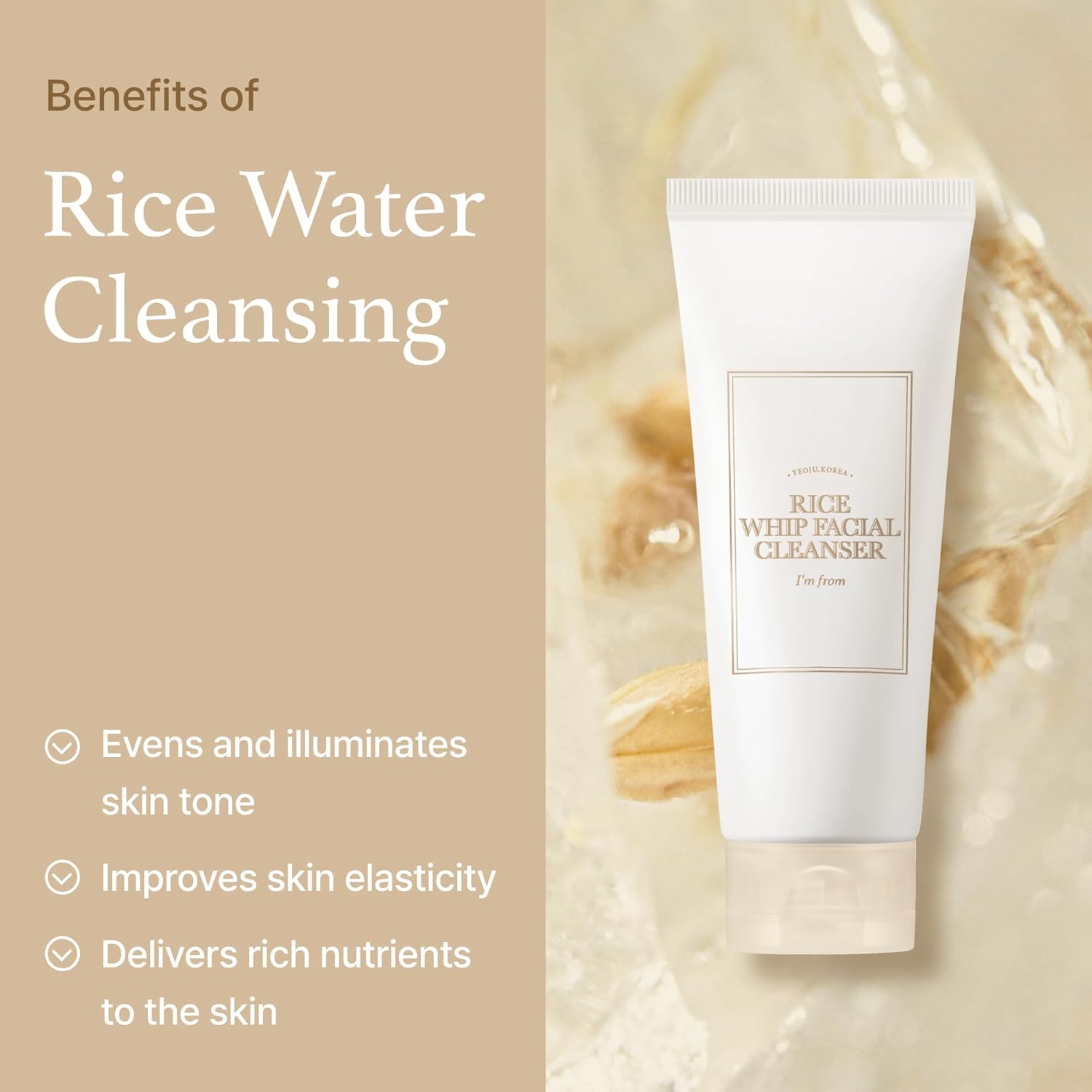 I'M FROM Rice Whip Facial Cleanser 150ml - Image 3