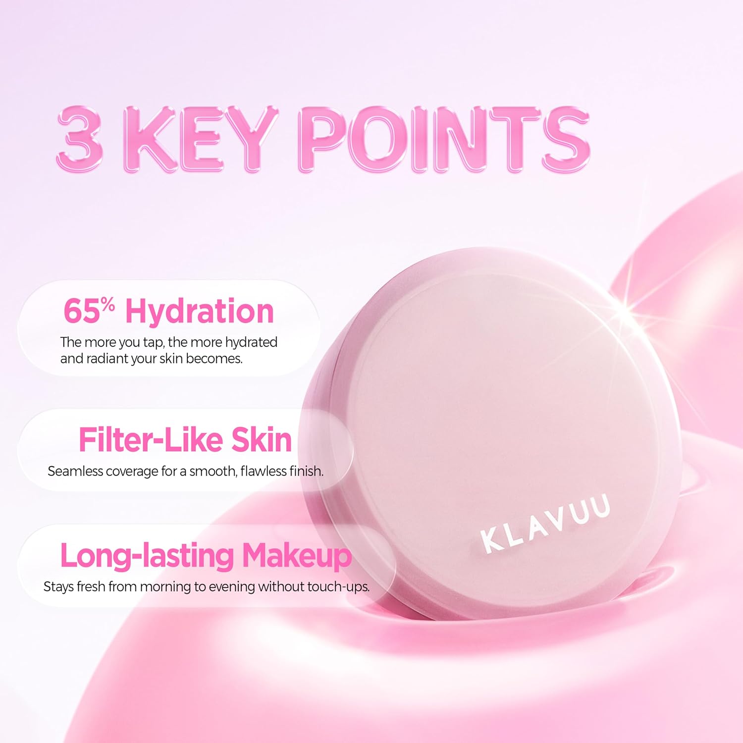 KLAVUU Actress Backstage Boosting Cushion Glow #23 Rich Ivory 12g - Image 6