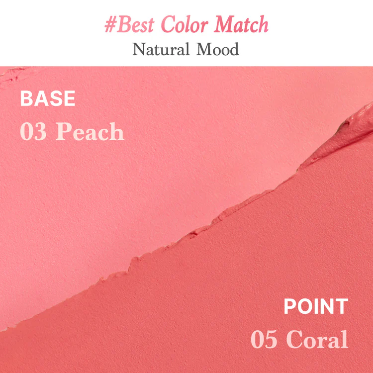 DASIQUE Mood Painting Lip & Cheek Palette #02 Coral Coloring - Image 4
