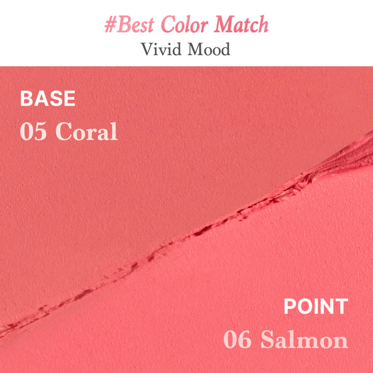 DASIQUE Mood Painting Lip & Cheek Palette #02 Coral Coloring - Image 3