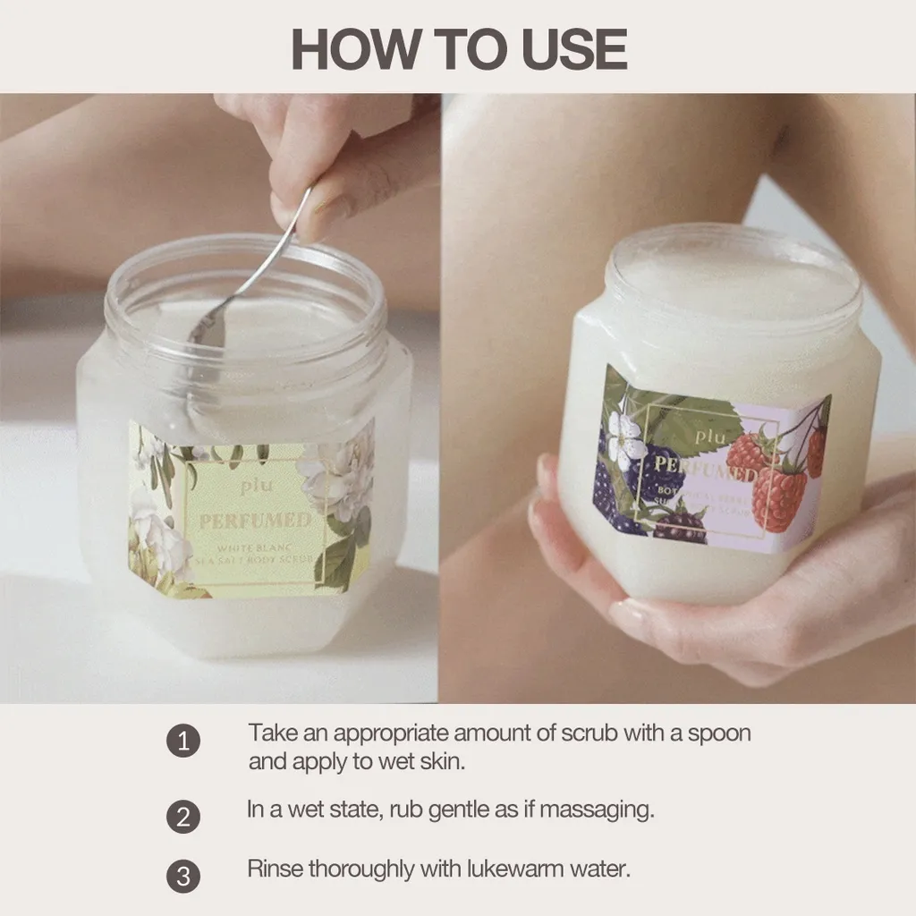 PLU Perfumed Sea Salt Body Scrub #White Blanc 500g - Image 2