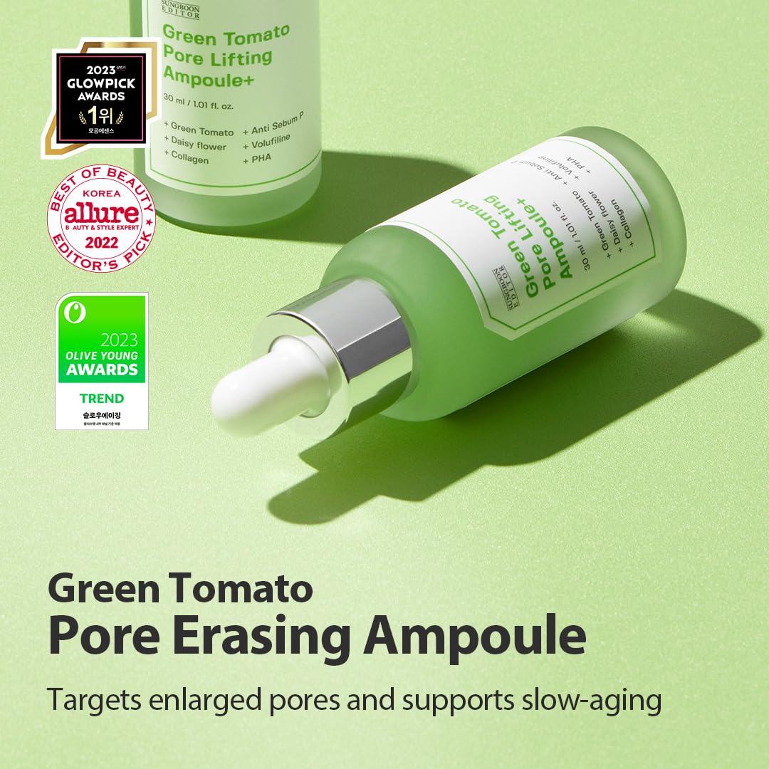 SUNGBOON EDITOR Green Tomato Pore Lifting Ampoule+ 30ml - Image 2