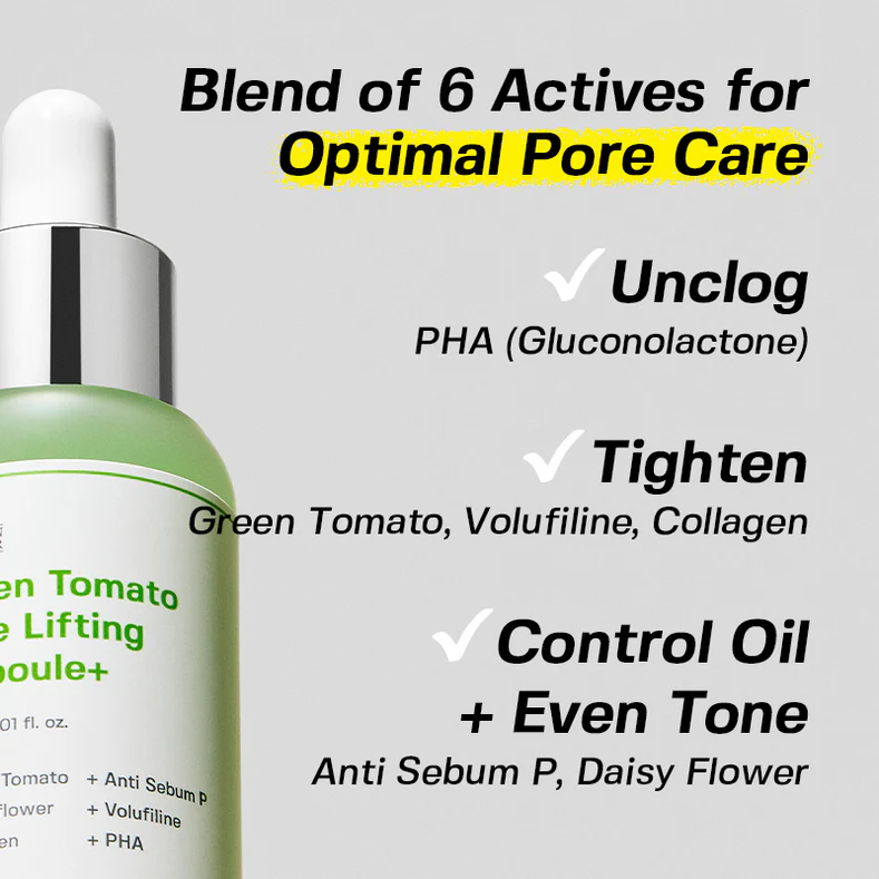 SUNGBOON EDITOR Green Tomato Pore Lifting Ampoule+ 30ml - Image 4