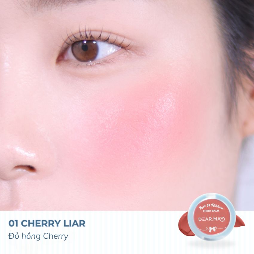 DEAR MAY Lost Ribbon Cheek Balm #LR01 Cherry Liar 4g - Image 2