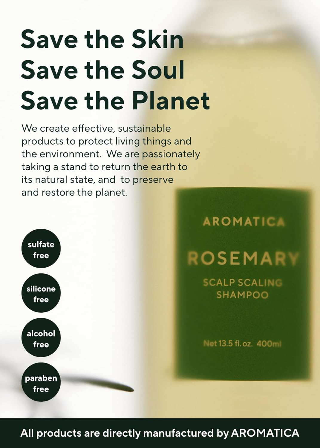 AROMATICA Rosemary Scalp Scaling Shampoo 180ml - Image 4