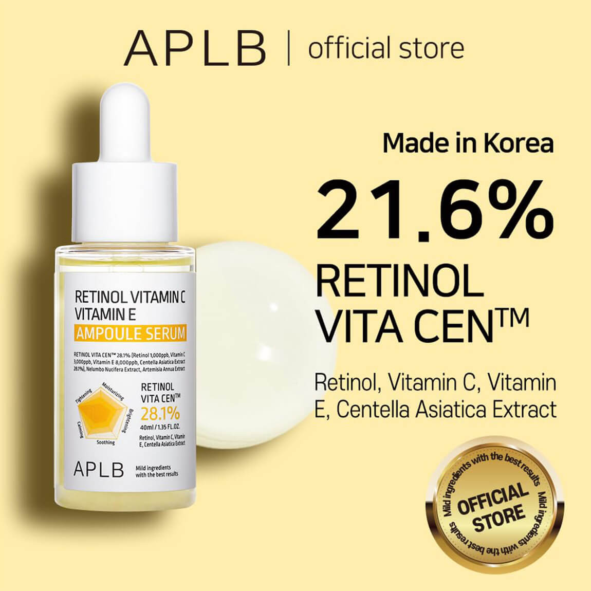 APLB Retinol Vitamin C Vitamin E Ampoule Serum 40ml - Image 2