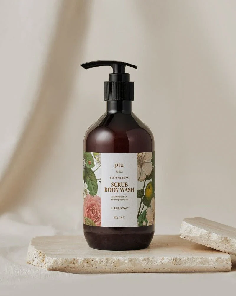 PLU Scrub Body Wash #Fleur Soap 500ml - Image 2