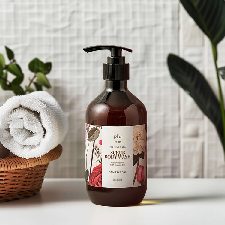 PLU Scrub Body Wash #Damask Rose 500ml - Image 2
