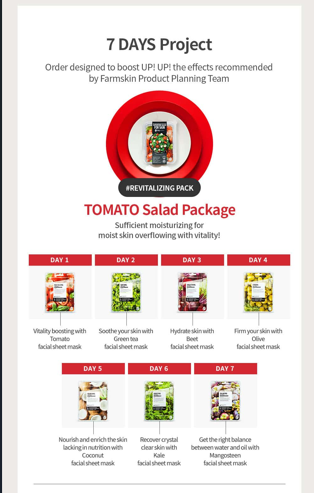 FARMSKIN Superfood Salad For Skin Facial Sheet Mask Tomato Set - Image 2