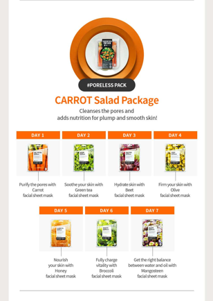 FARMSKIN Superfood Salad For Skin Facial Sheet Mask Carrot Set - Image 2