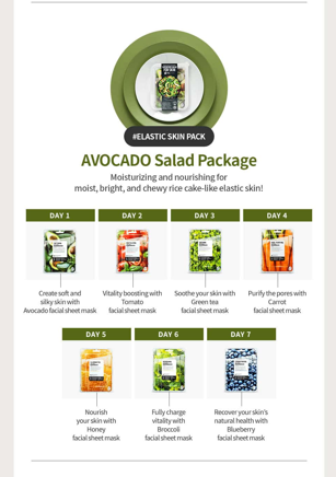 FARMSKIN Superfood Salad For Skin Facial Sheet Mask Avocado Set - Image 2