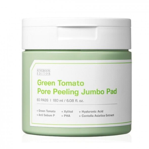 SUNGBOON EDITOR Green Tomato Pore Peeling Jumbo Pad 180ml [60Pads]