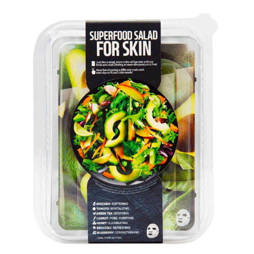 FARMSKIN Superfood Salad For Skin Facial Sheet Mask Avocado Set