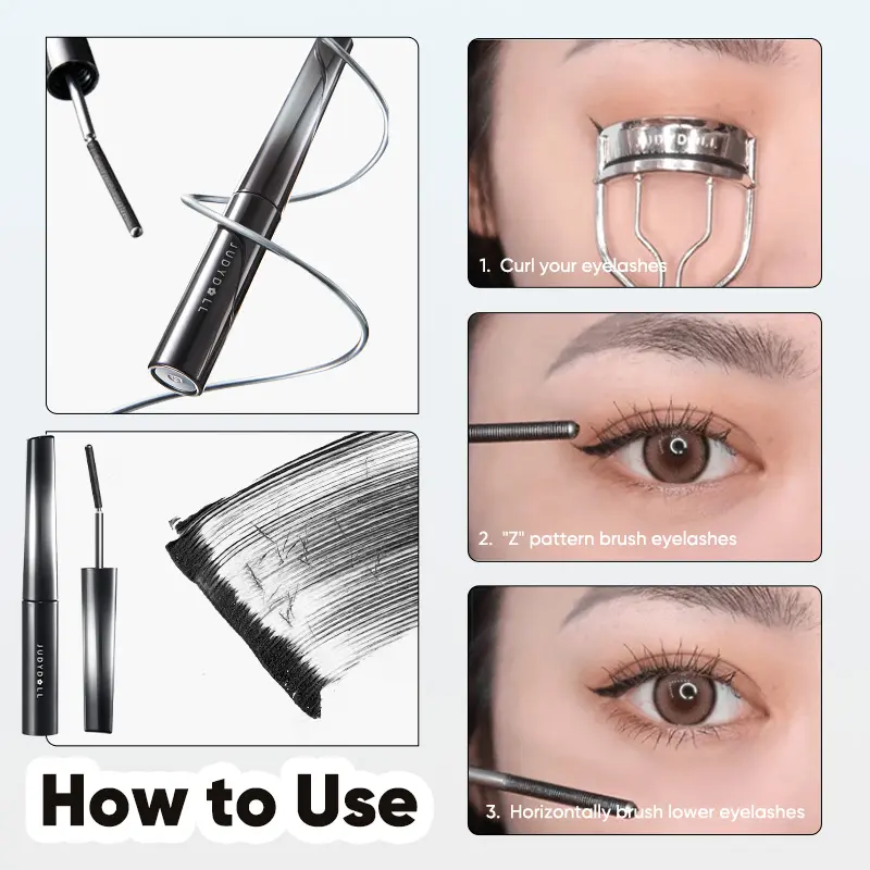 JUDYDOLL 3D Curling Eyelash Iron Mascara Classic #01 Black 2g - Image 5