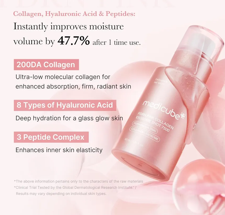 MEDICUBE PDRN Pink Collagen Exosome Shot Serum 2000 30ml - Image 2