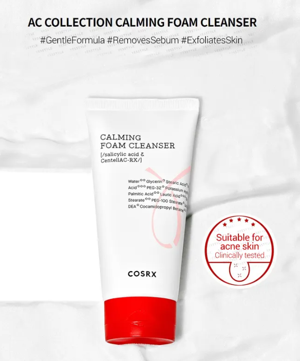 COSRX AC Collection Calming Foam Cleanser 150ml - Image 2