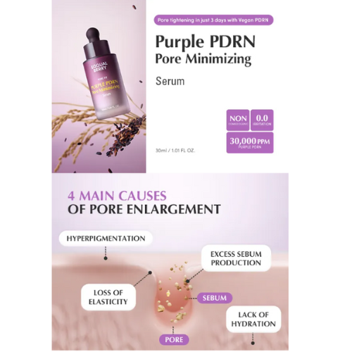 EQQUALBERRY Purple PDRN Pore Minimizing Serum 30ml - Image 4