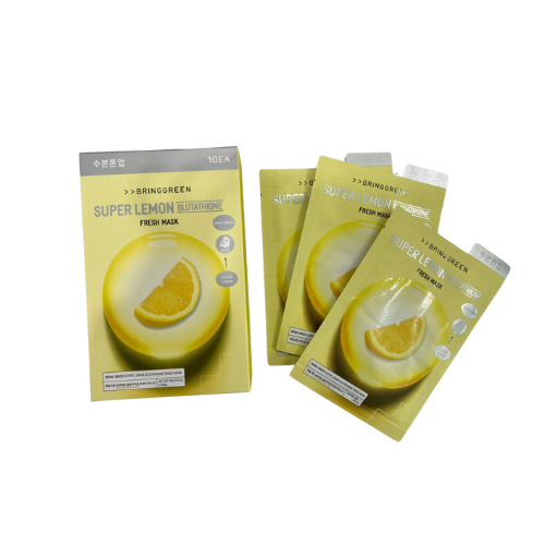BRING GREEN Super Lemon Glutathione Fresh Mask Box - Image 3