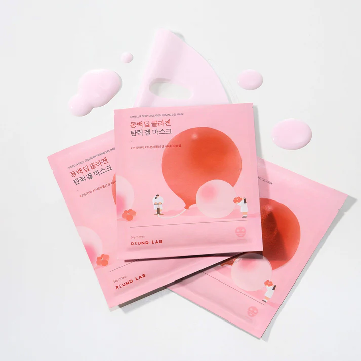 ROUND LAB Camellia Deep Collagen Firming Gel Mask Set - Image 7