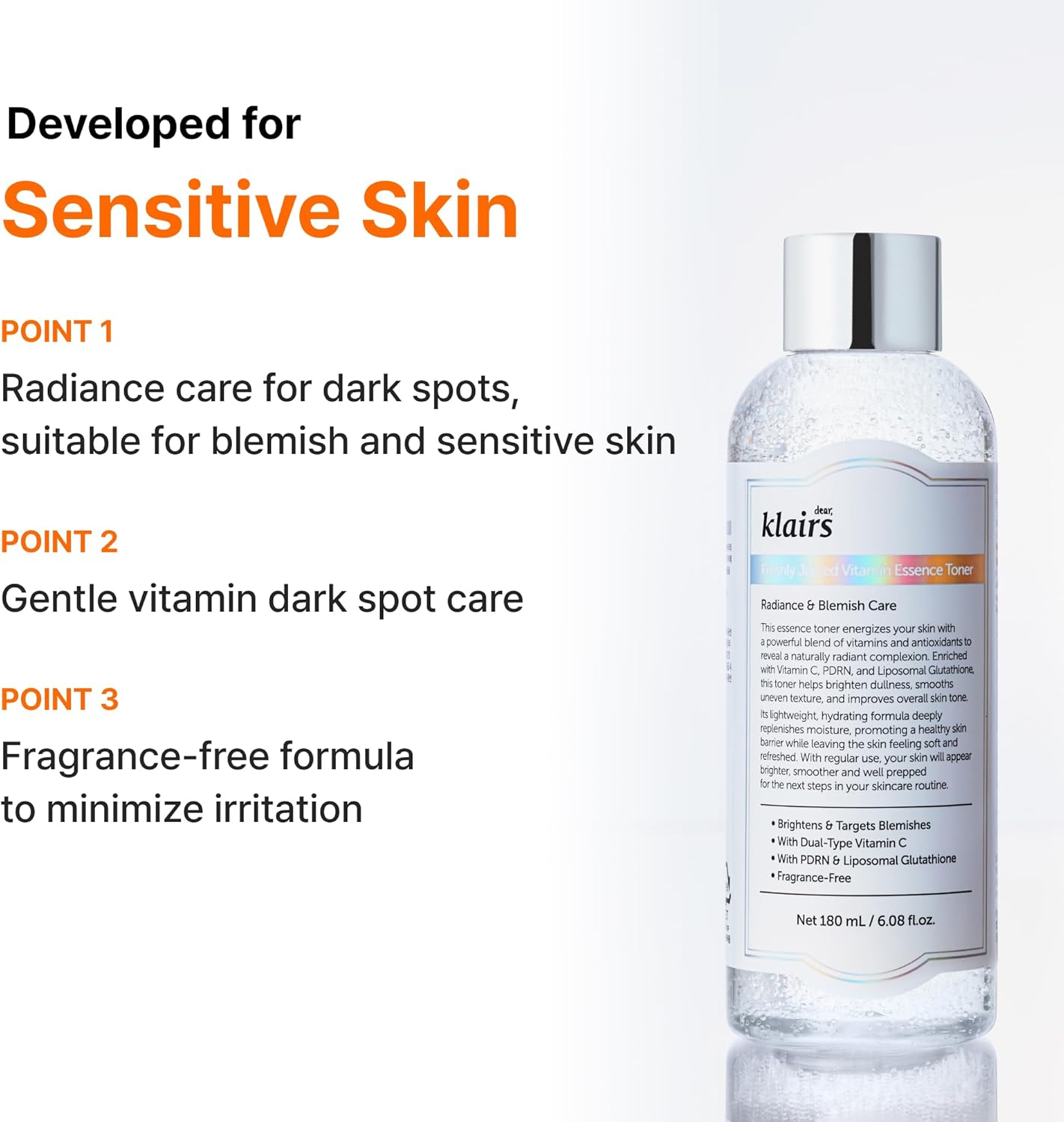 DEAR KLAIRS Freshly Juiced Vitamin Essence Toner 180ml - Image 5