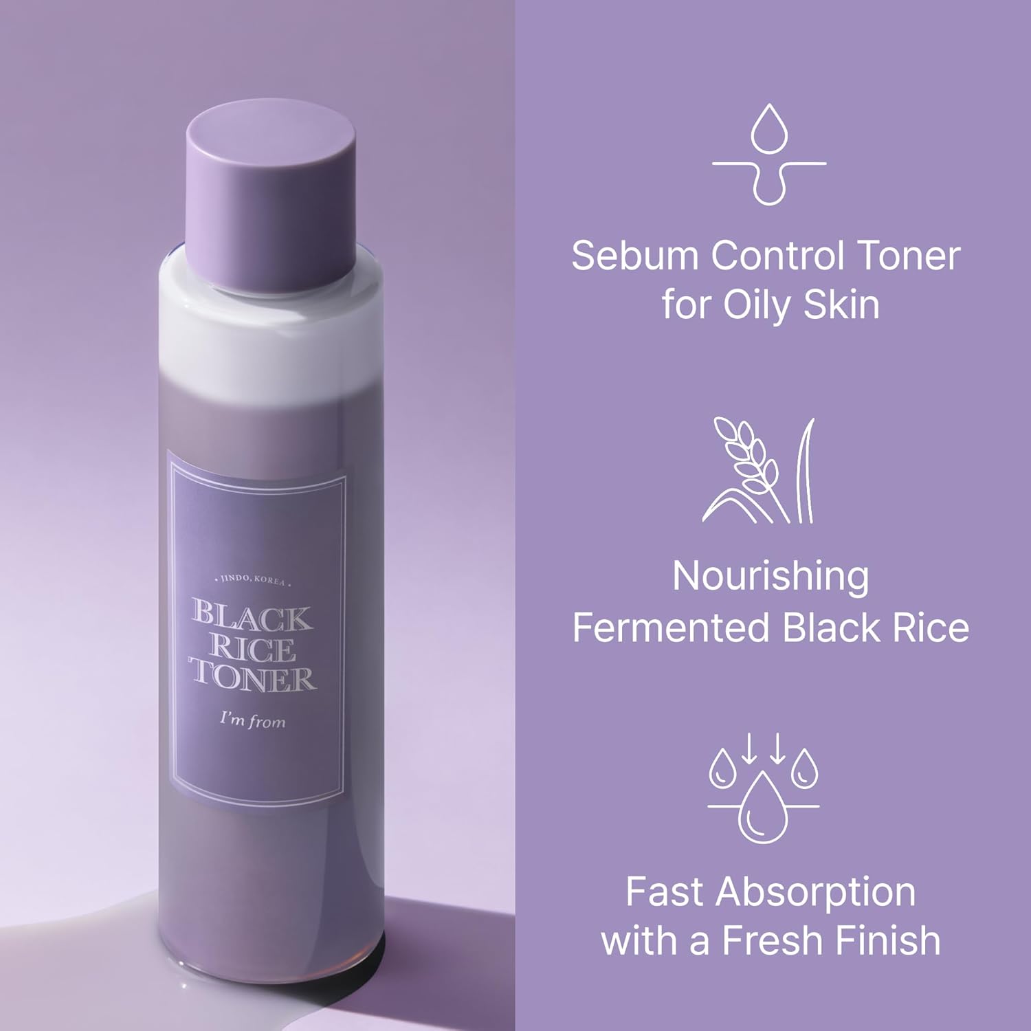 I'M FROM Black Rice Toner 150ml - Image 2