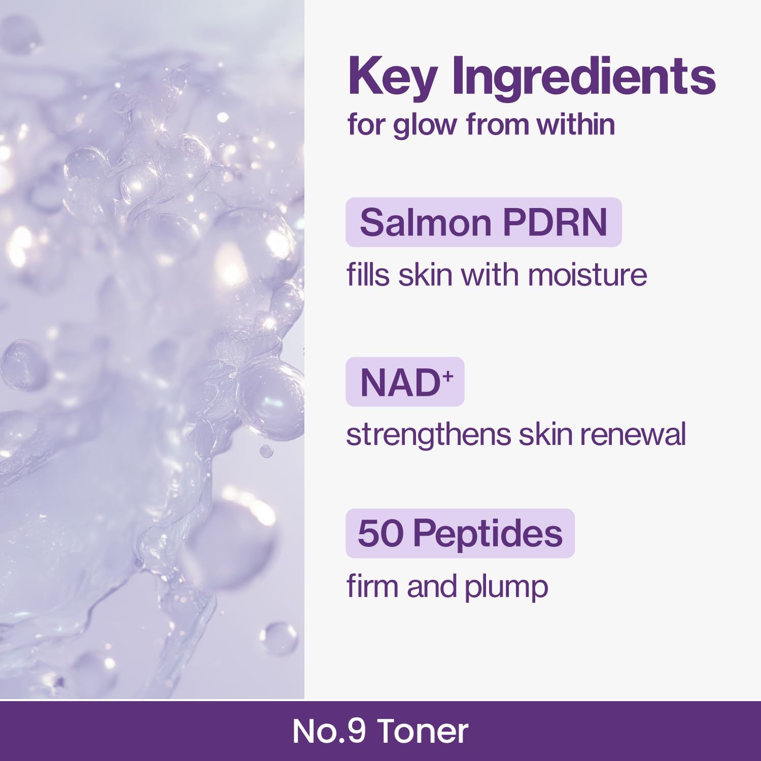 NUMBUZIN No.9 NAD+ PDRN Glow Boosting Toner 150ml - Image 4