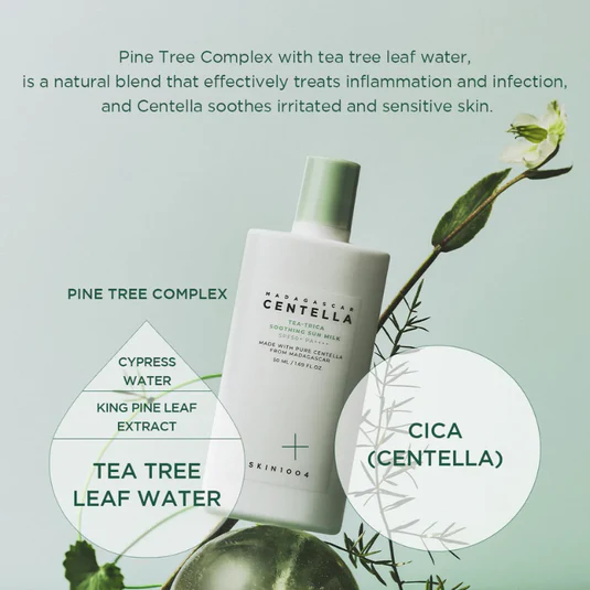 SKIN1004 Madagascar Centella Tea-Trica Soothing Sun Milk Spf 50+ PA++++ 50ml - Image 2
