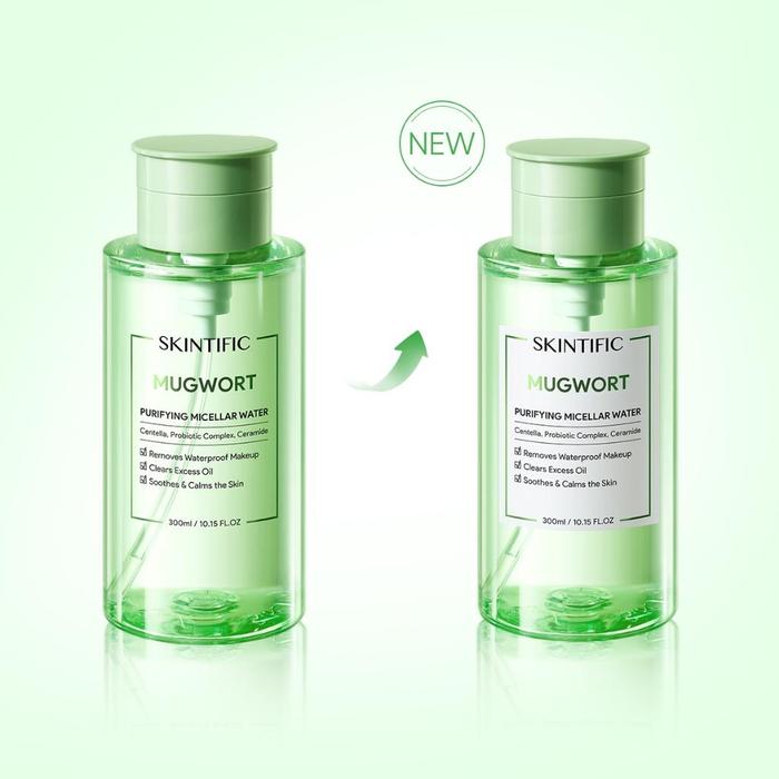 SKINTIFIC Mugwort Purifying Micellar Water 300ml - Image 4