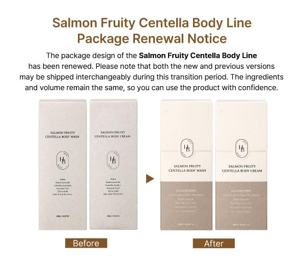 HEVEBLUE Salmon Fruity Centella Body Cream 300ml - Image 5