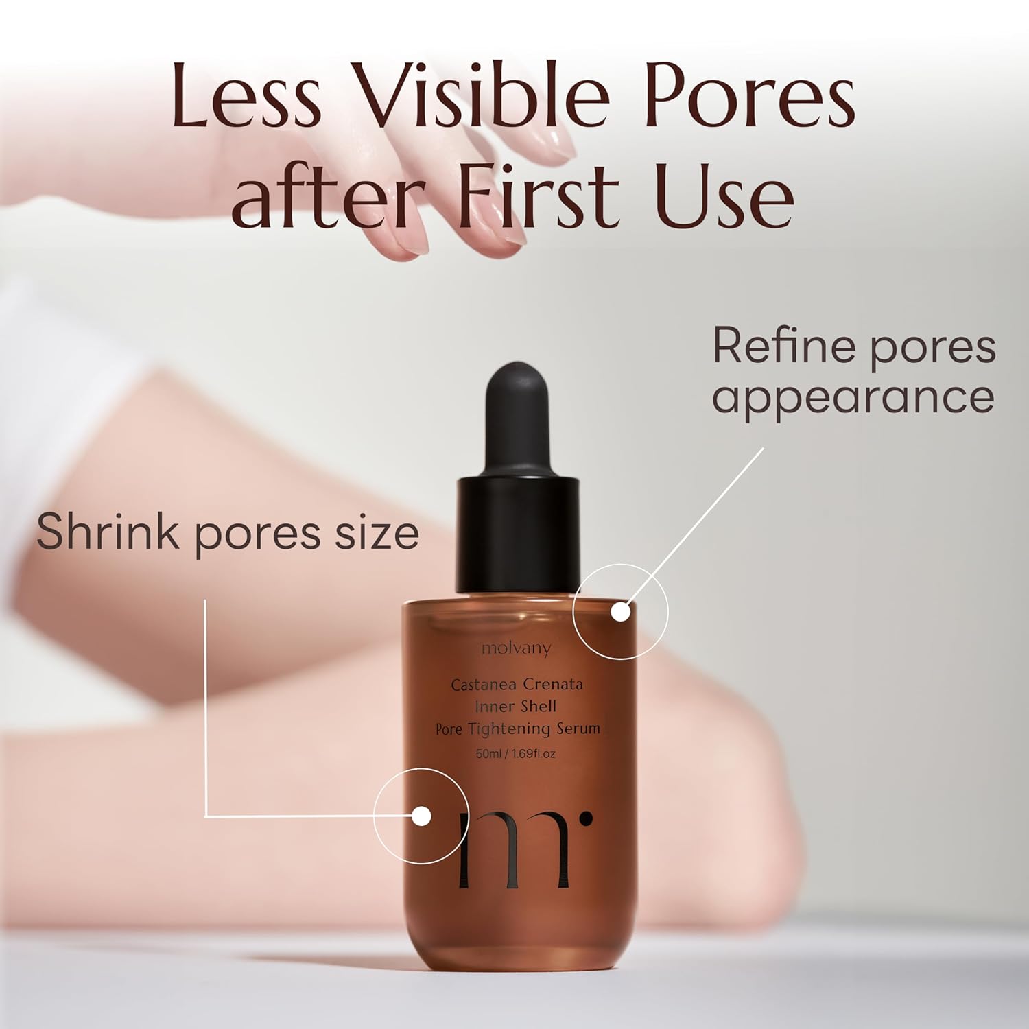 MOLVANY Castanea Crenata Inner Shell Pore Tightening Serum 50ml - Image 4