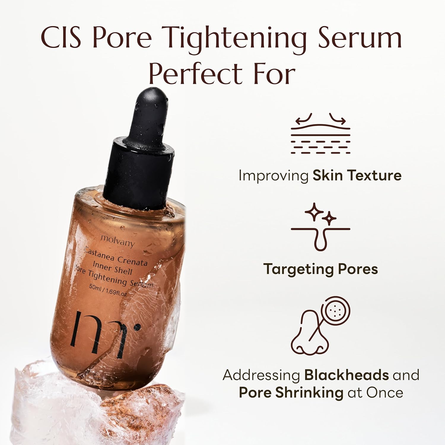 MOLVANY Castanea Crenata Inner Shell Pore Tightening Serum 50ml - Image 6
