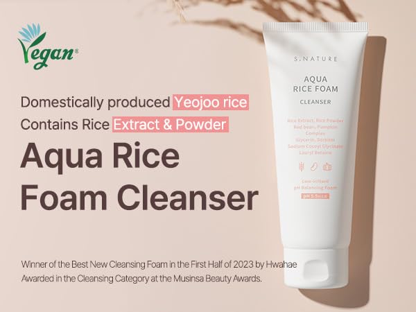 S.NATURE Aqua Rice Foam Cleanser 80ml - Image 2