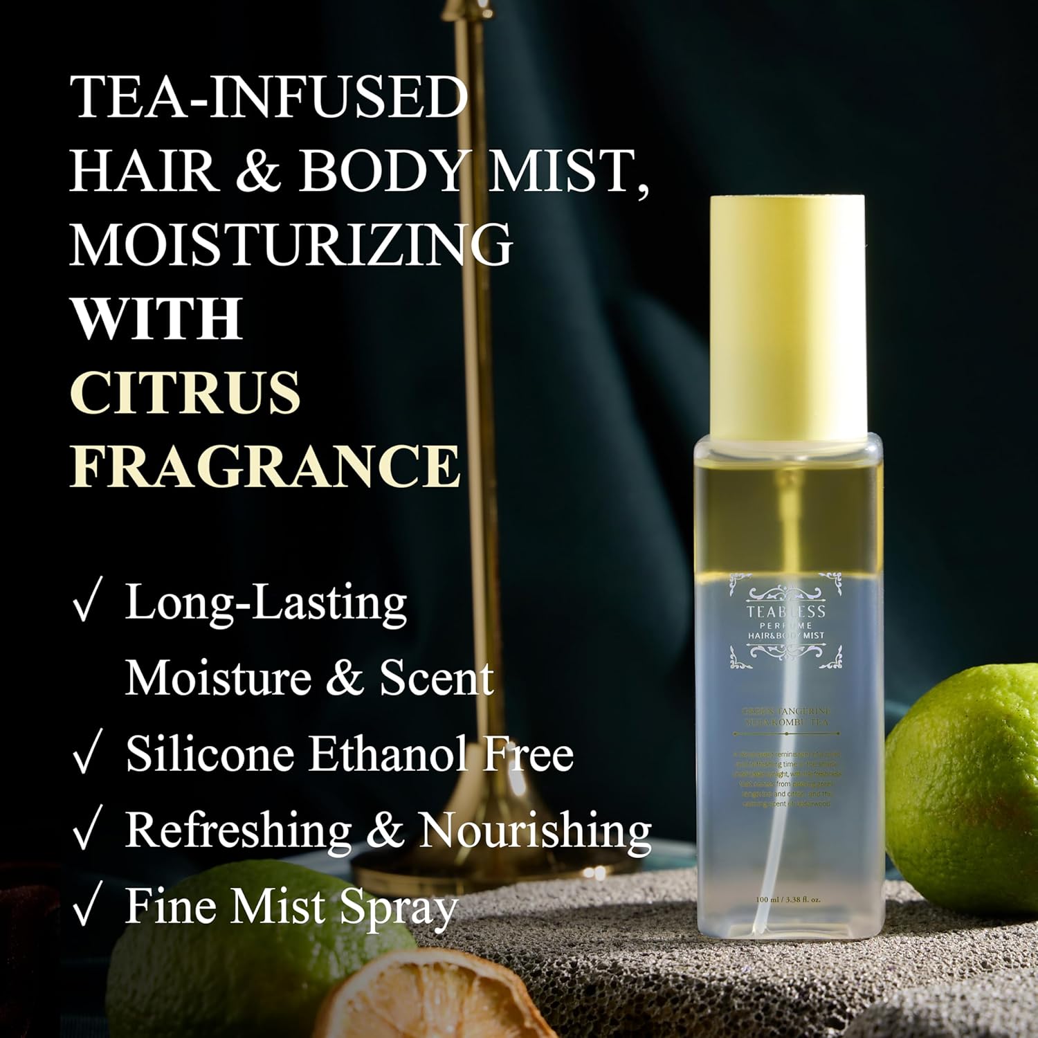 TEABLESS Perfume Hair & Body Mist #Green Tangerine Yuja Kombu Tea 100ml - Image 2