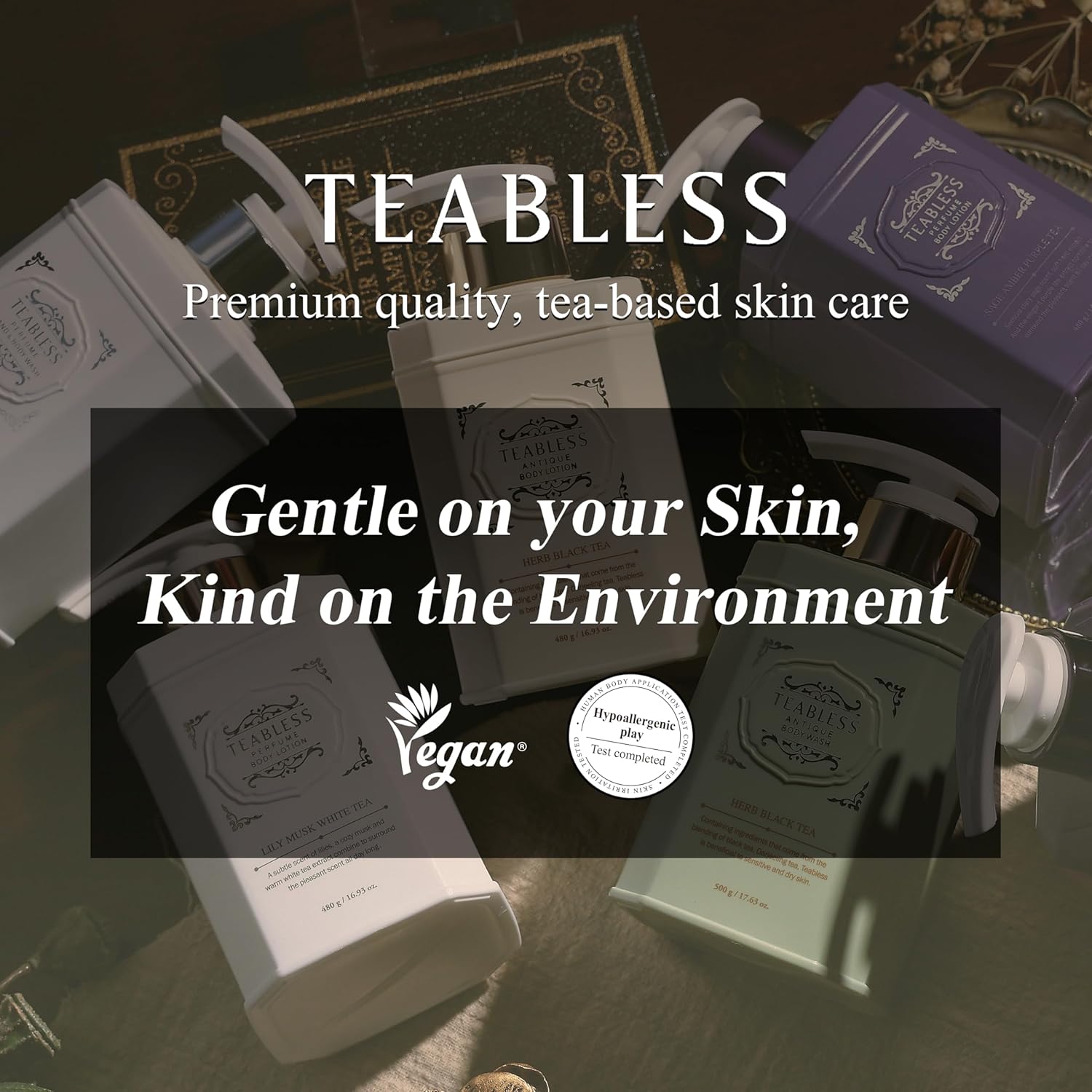 TEABLESS Antique Body Wash #Herb Black Tea 500g - Image 6
