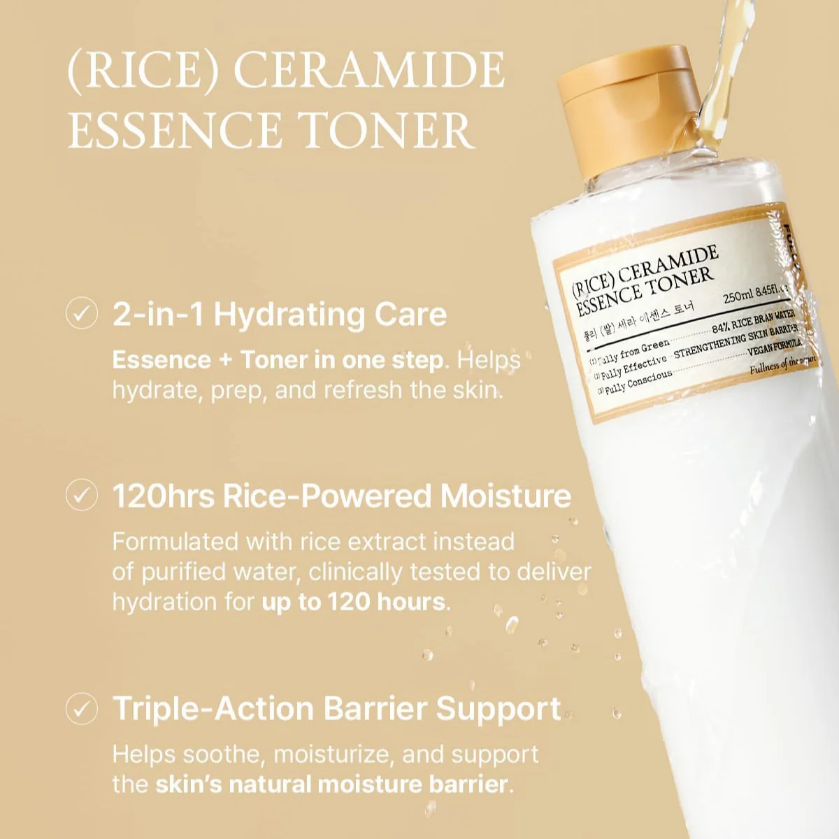 FULLY Rice Ceramide Essence Toner 250ml - Image 2