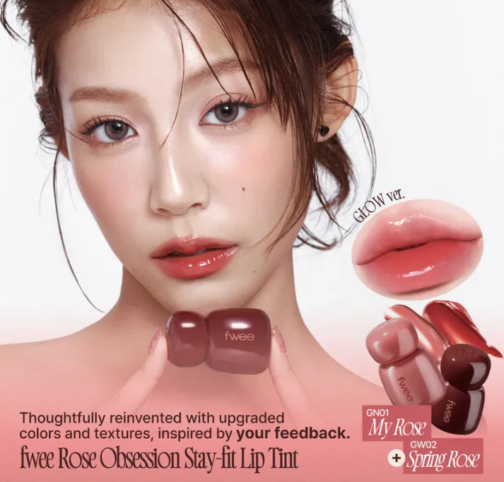 FWEE Rose Obsession Stay-Fit Lip Tint GN03 Apple Rose - Image 7