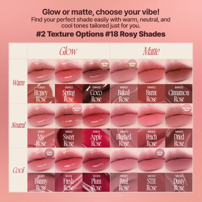 FWEE Rose Obsession Stay-Fit Lip Tint GN03 Apple Rose - Image 3