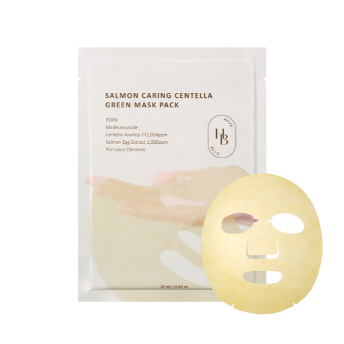 HEVEBLUE Salmon Caring Centella Green mask Pack (1ea)