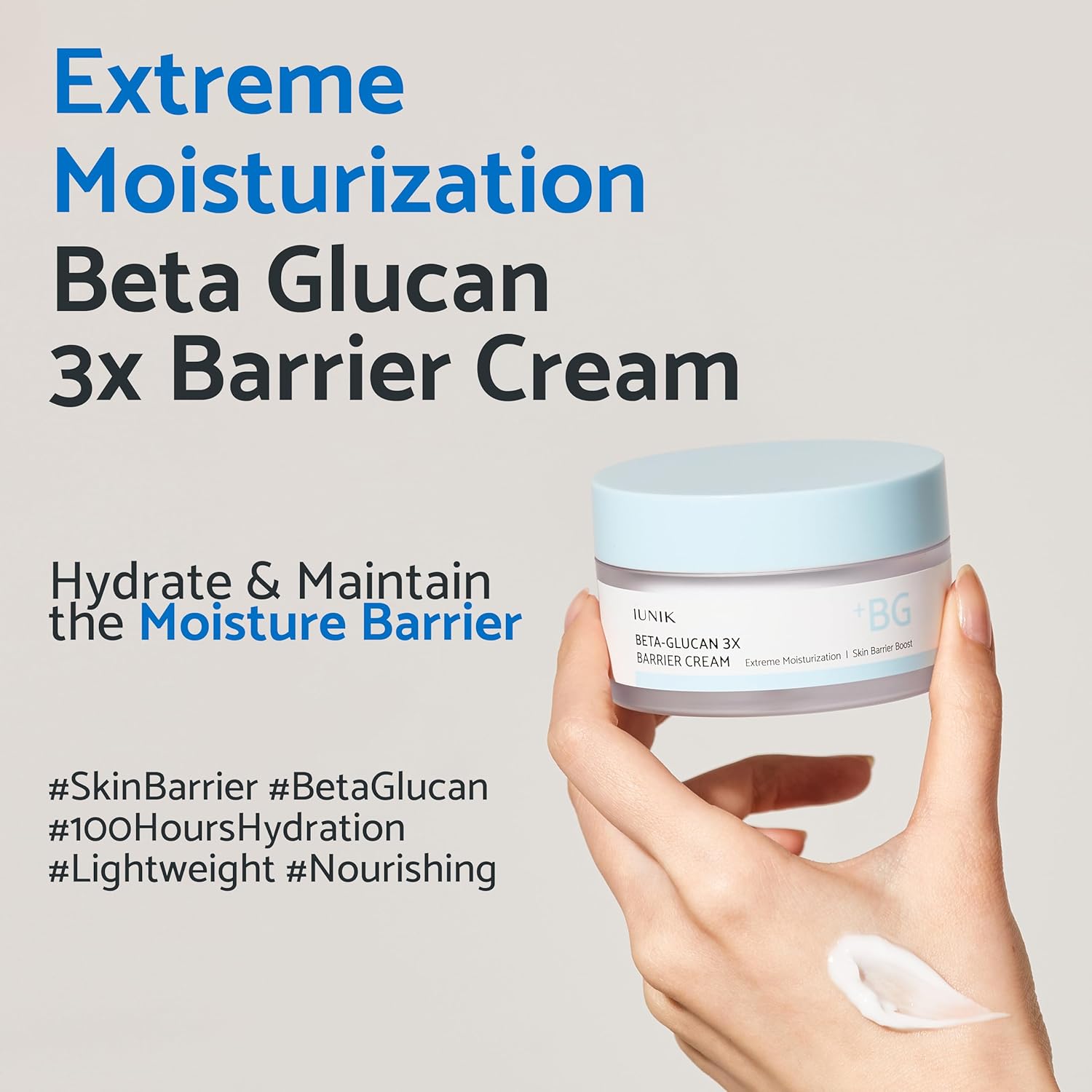 IUNIK Beta-Glucan 3X Barrier Cream 50ml - Image 2