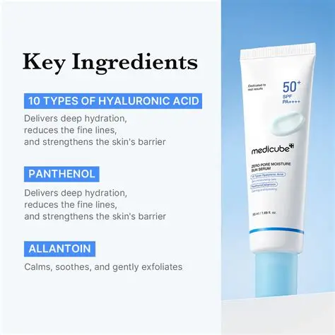 MEDICUBE Zero Pore Moisture Sun Serum Spf50+ PA++++ 50ml - Image 2