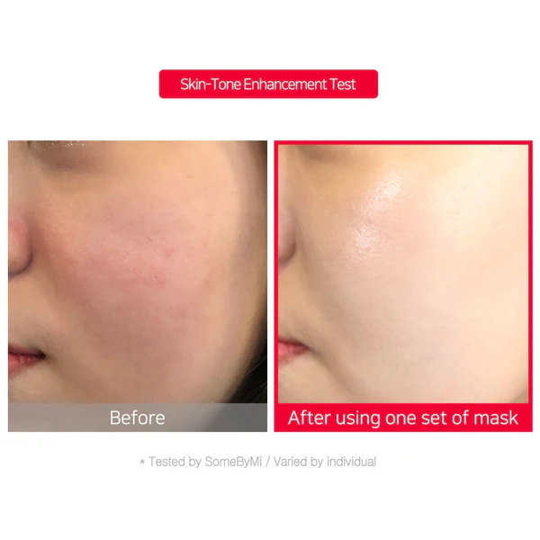 SOME BY MI Red Diamond Brightening Glow Luminous Ampoule Mask (1ea) - Image 2