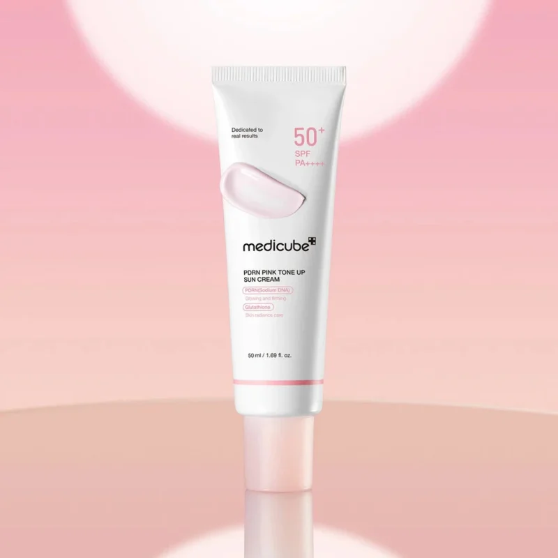 MEDICUBE PDRN Pink Tone Up Sun Cream Spf50+ PA++++ 50ml - Image 2
