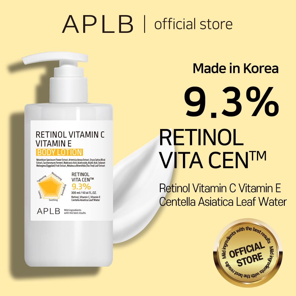 APLB Retinol Vitamin C Vitamin E Body Lotion 300ml - Image 2