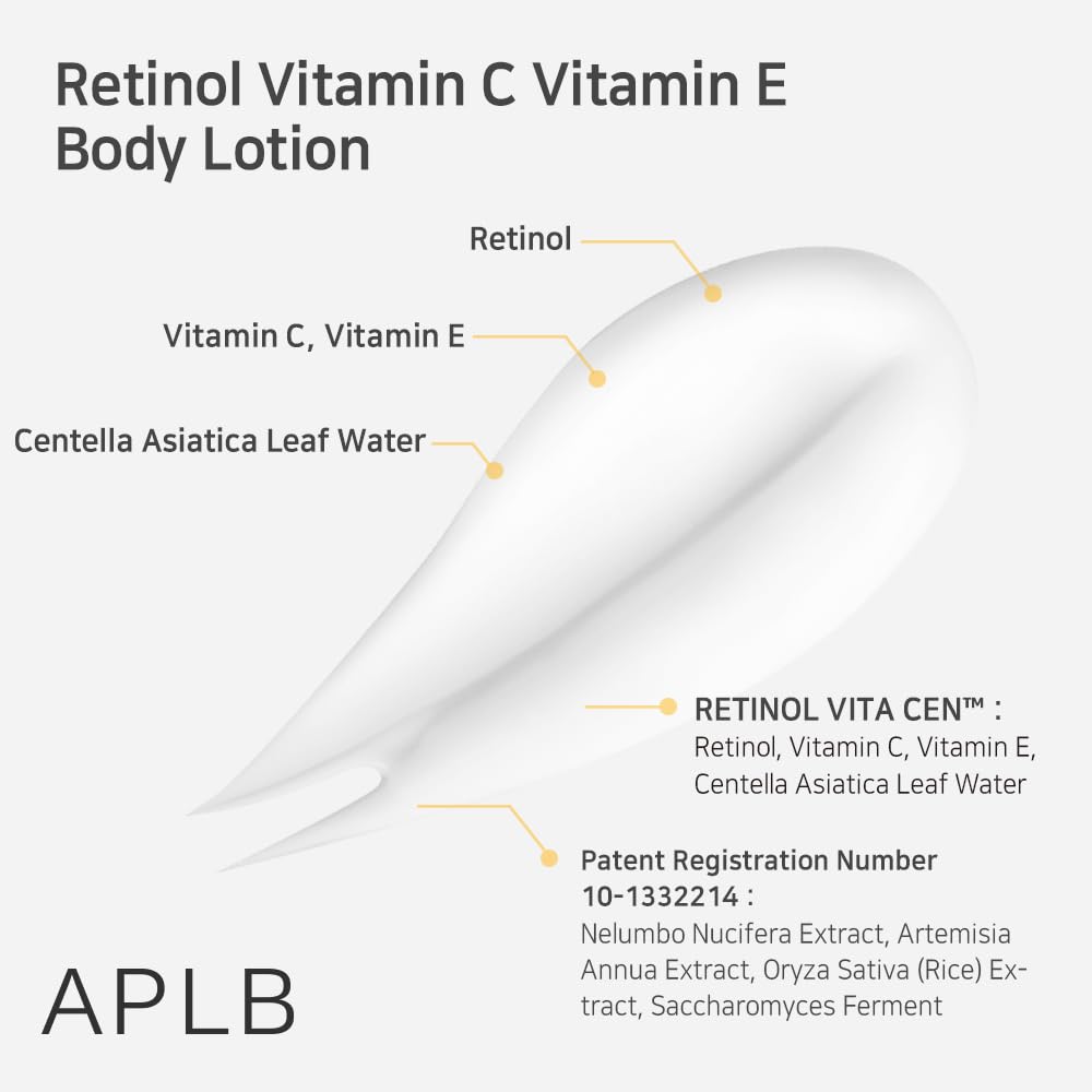 APLB Retinol Vitamin C Vitamin E Body Lotion 300ml - Image 4
