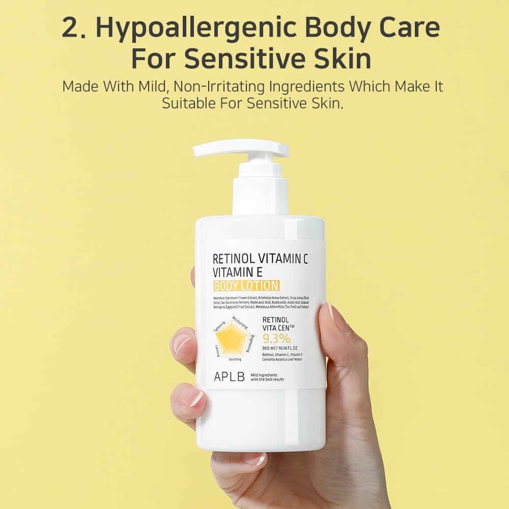 APLB Retinol Vitamin C Vitamin E Body Lotion 300ml - Image 7