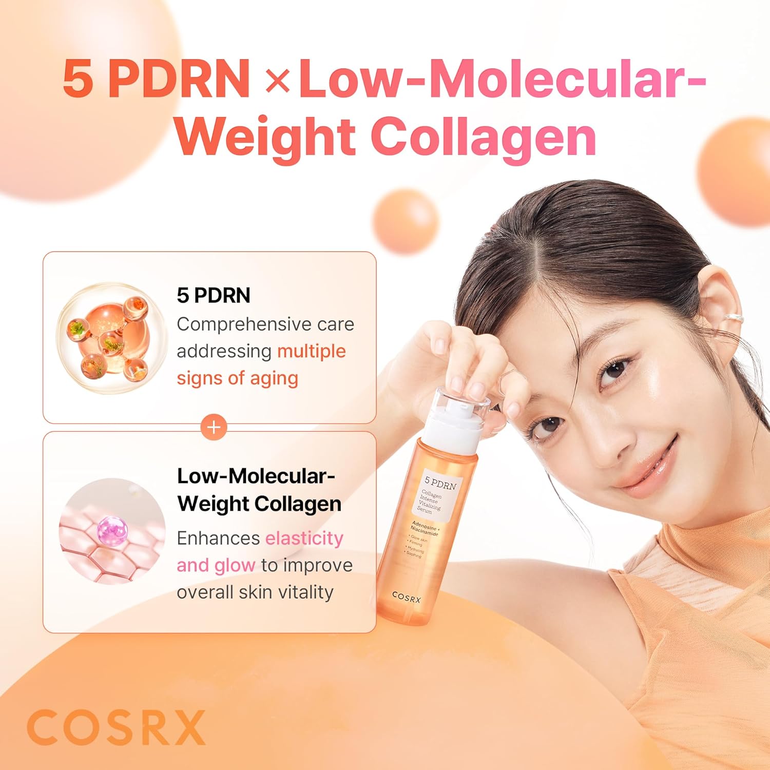 COSRX 5 PDRN Collagen Intense Vitalizing Serum 100ml - Image 4