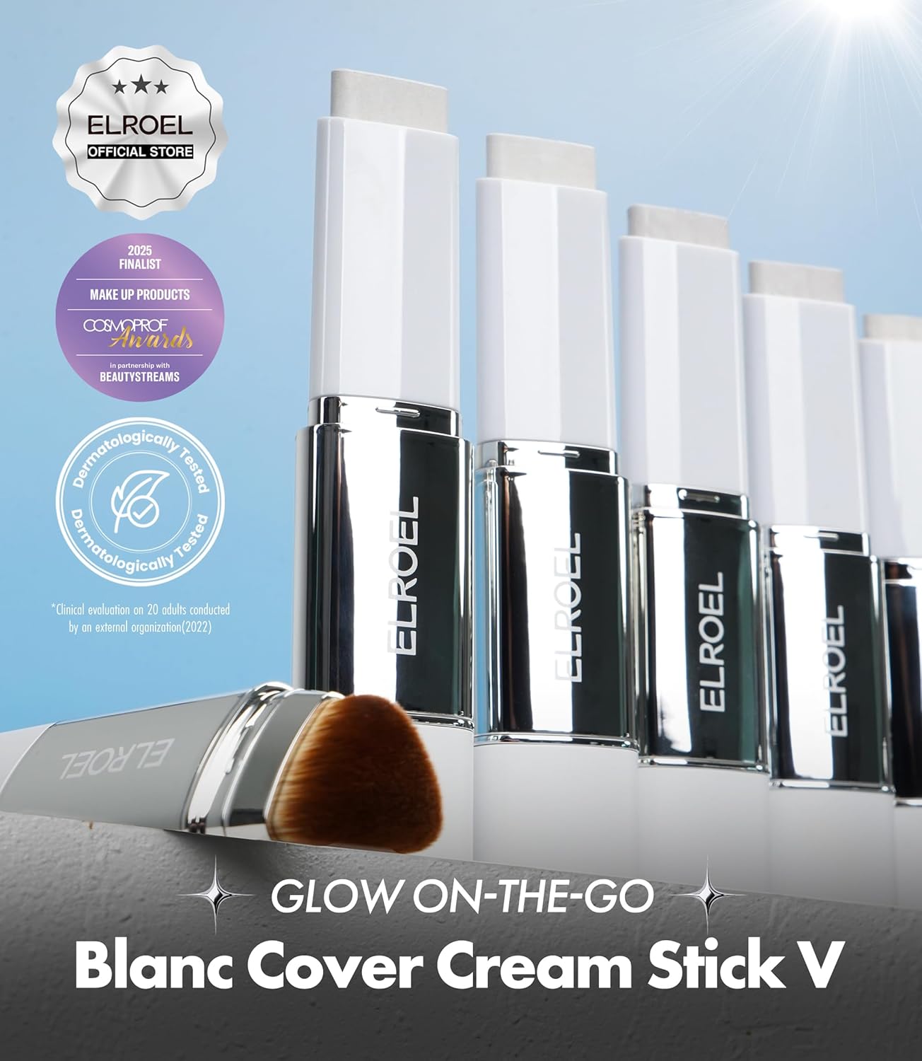 ELROEL Blanc Cover Cream Stick Foundation #Medium 13g - Image 3