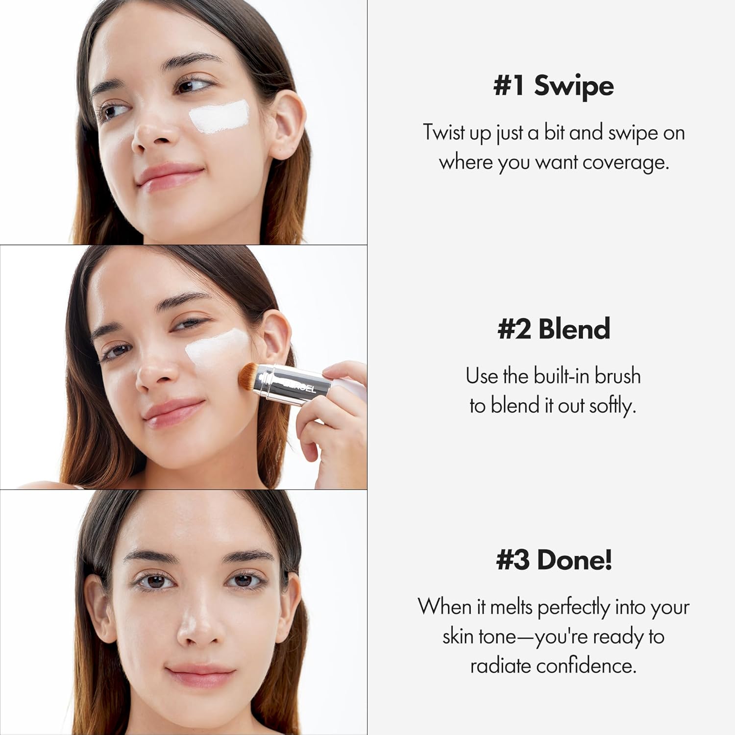 ELROEL Blanc Cover Cream Stick Foundation #Medium 13g - Image 5